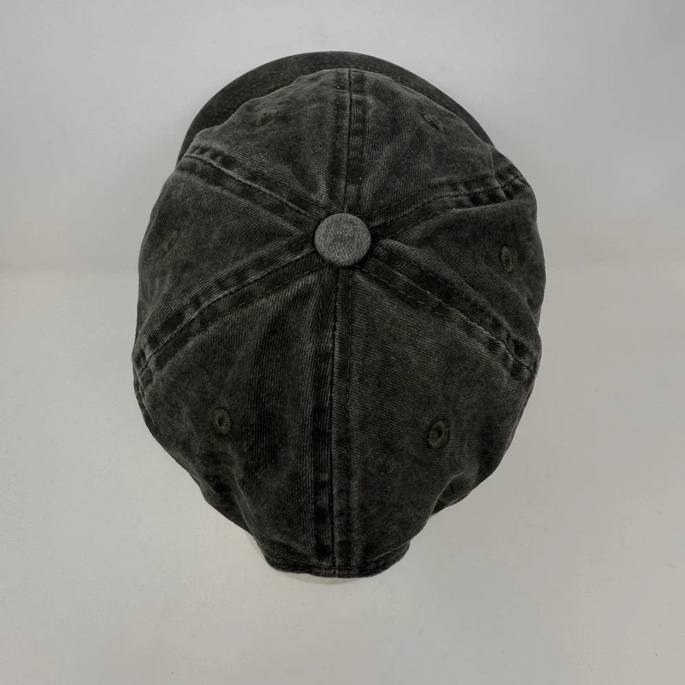 Maui Hawaii Hat Cap Embroidered Palm Tree Graphic Adjustable Strap Back Black‎